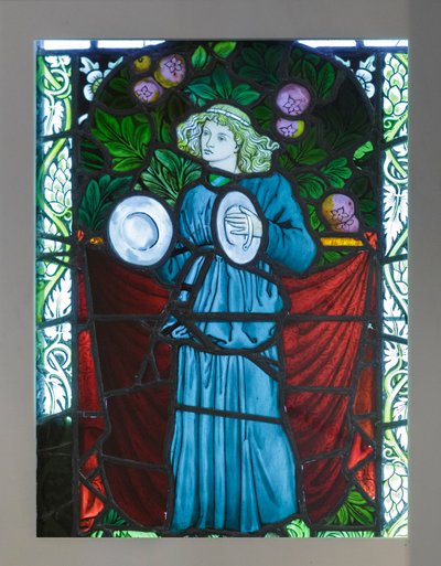 Minstreel met bekkens, ontworpen door William Morris door William Morris
