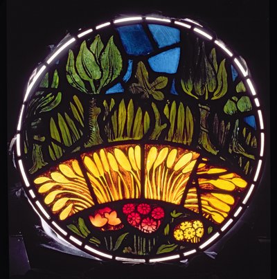 Planten en Bomen, uit het Scheppingsraam (detail) door William Morris