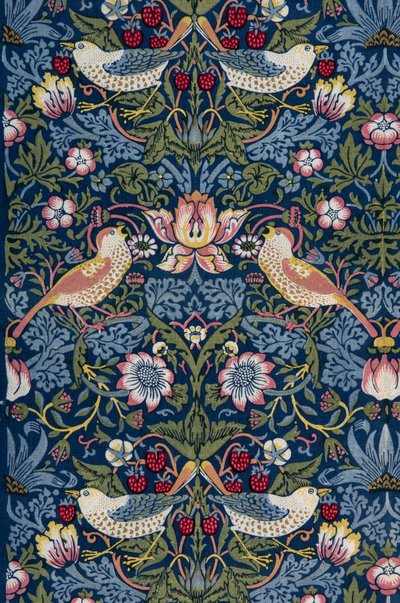 Aardbeienrover. Decoratieve stof door William Morris