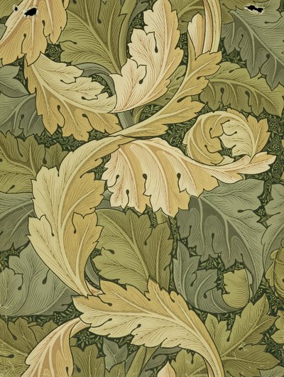 Behangontwerp met Acanthus, boskleuren, 1875 door William Morris