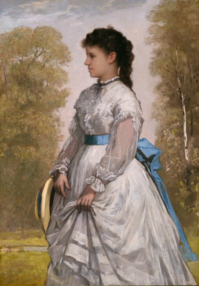 Portret van Agnes Elizabeth Claflin door William Morris Hunt
