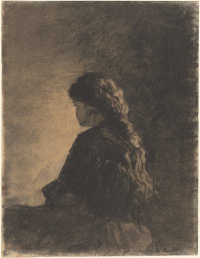 Zittend Meisje door William Morris Hunt