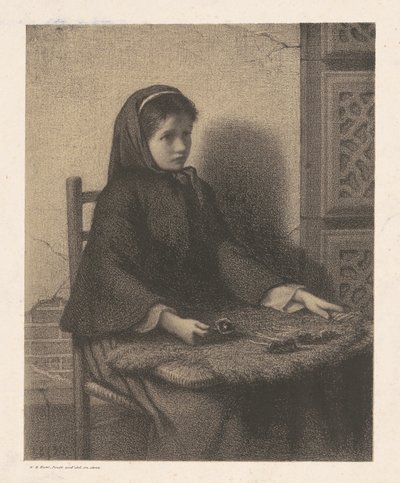 Violet Meisje door William Morris Hunt