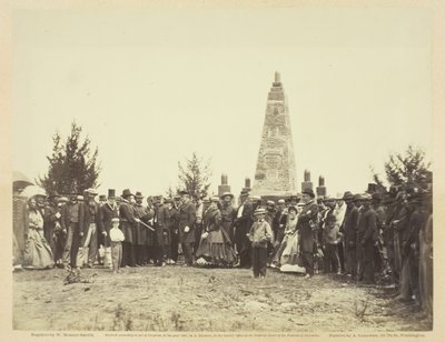 Inwijding van monument op Bull Run slagveld, juni 1865 door William Morris Smith