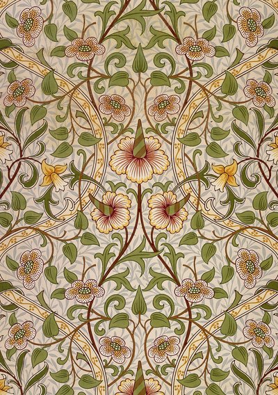 Decoratieve stof, 1876-1890 door William Morris Tapestry Works