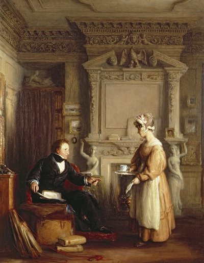 Kunstverzamelaar John Sheepshanks en een huishoudelijke dienaar door William Mulready