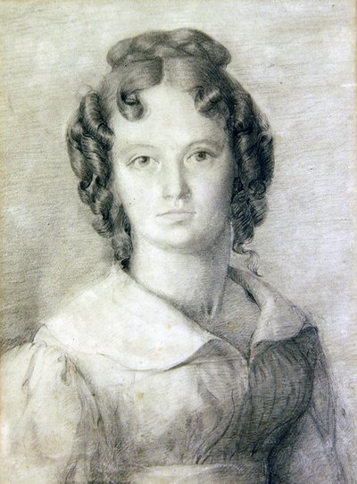 Portret in buste van Charlotte Rolfe door William Mulready