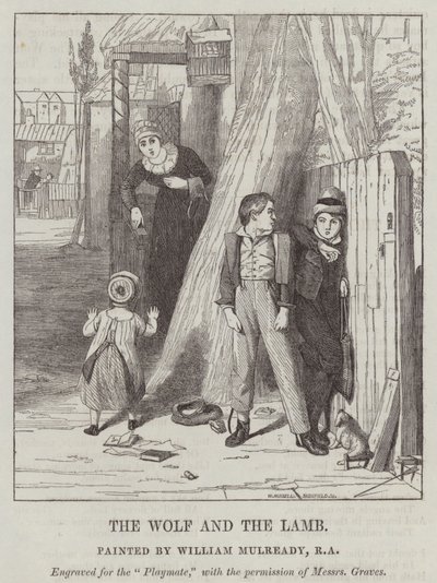 De wolf en het lam door William Mulready