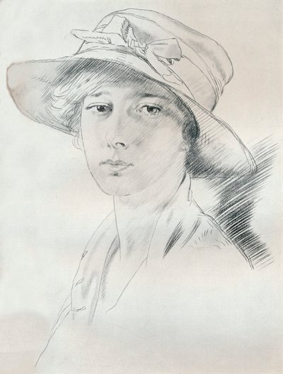 Portretstudie in potlood, c20e eeuw 1932 door William Newenham Montague Orpen