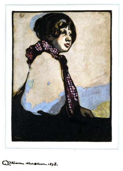 Een meisje, halve lengte door William Nicholson