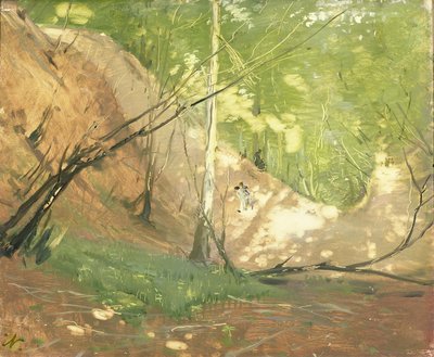 Een open plek bij Midhurst door William Nicholson