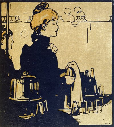 Barmeid, illustratie uit 