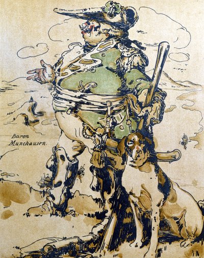 Baron Munchausen, illustratie uit 