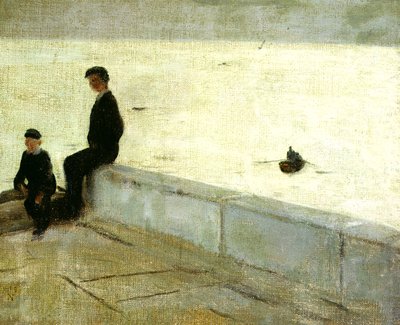 Jongens op een pier door William Nicholson