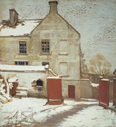 Binnenplaats in de Sneeuw, Sutton Veny door William Nicholson