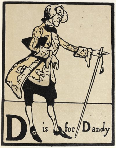 D is voor Dandy, illustratie uit 
