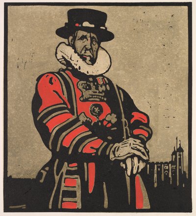 Londense Types: Beefeater door William Nicholson