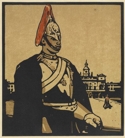 Londense types: Wachtsoldaat door William Nicholson