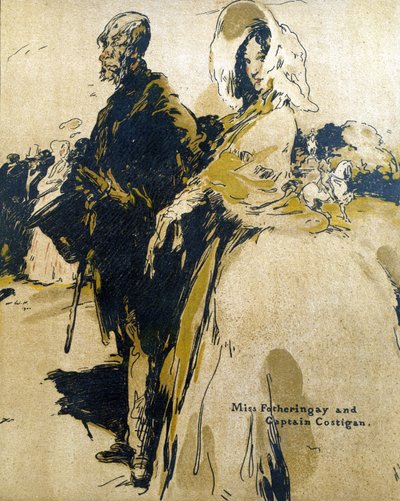 Miss Fotheringay en Kapitein Costigan, illustratie uit 