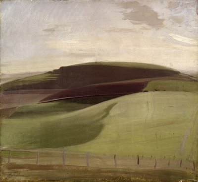Op de Downs (Wiltshire Landschap) 1924 door William Nicholson
