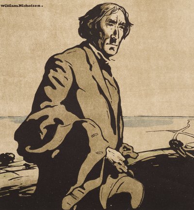 Portret van Sir Henry Irving, uit 