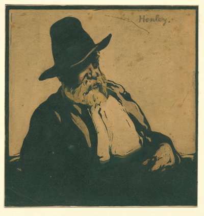 Portret van William Ernest Henley door William Nicholson