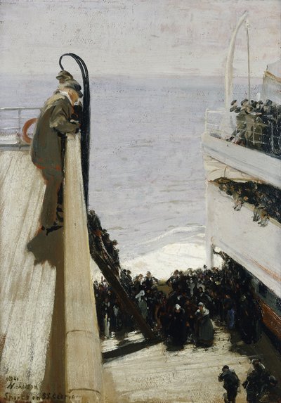 Sport op de S.S. Cedric door William Nicholson