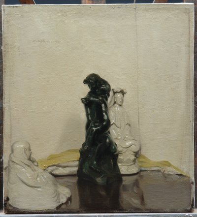 Beeldjes en Rodin-brons door William Nicholson