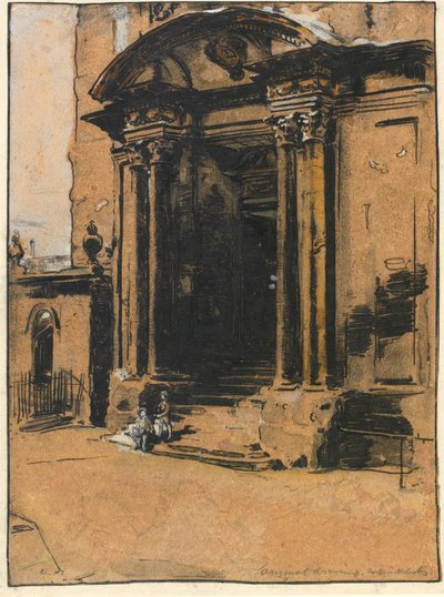 Deur van het oude Ashmolean Museum, Oxford door William Nicholson