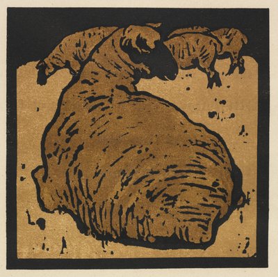 Het vierkante dierenboek: Het eenvoudige schaap door William Nicholson
