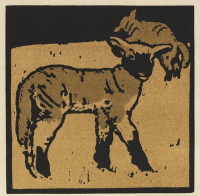 Het Vierkante Boek van Dieren: Het Zeer Tamme Lam door William Nicholson