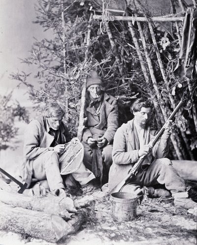 Leven van de Trapper in Canada (foto door Nottman, ca. 1890) door William Notman