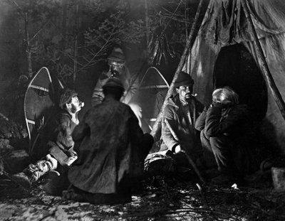 Leven van de Trapper in Canada, foto door Nottman, circa 1890. door William Notman