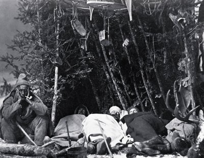 Het leven van de Trapper in Canada, foto door Nottman, circa 1890. door William Notman