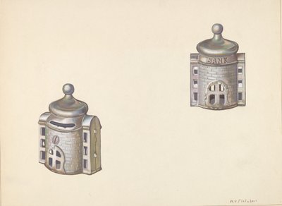 Byzantijnse Koepel Spaarpot, ca. 1938 door William O. Fletcher