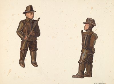 Soldaat in Khaki Spaarpot, ca. 1938 door William O. Fletcher
