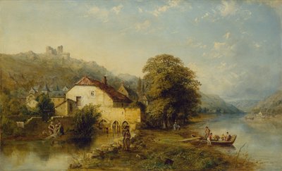 Uitzicht op de Rivier Inn bij Swartz, Tirol door William Oliver