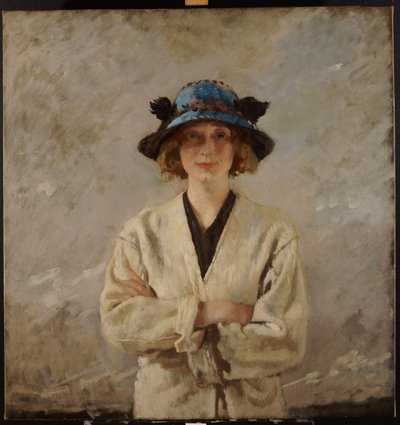 Meisje met een blauwe hoed, 1912 door William Orpen