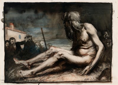 Job op de mesthoop door William Orpen