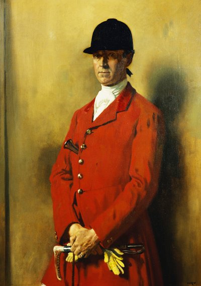 Portret van Kapitein Marshall Roberts, Meester van de Vossenjacht door William Orpen