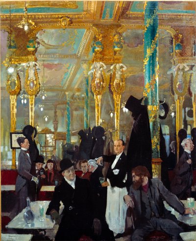 Het koninklijke café in Londen door William Orpen
