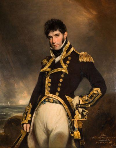 Portret van kapitein Gilbert Heathcote RN door William Owen