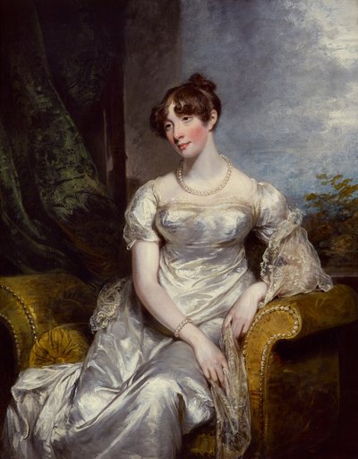 Portret van Louisa, Lady Lovaine, later Gravin van Beverley door William Owen