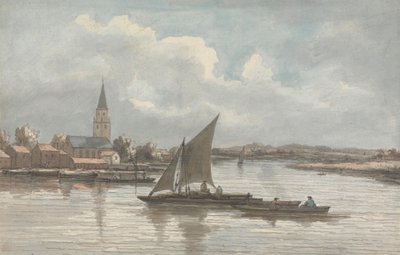 Uitzicht op de Theems bij Battersea door William P. Sherlock