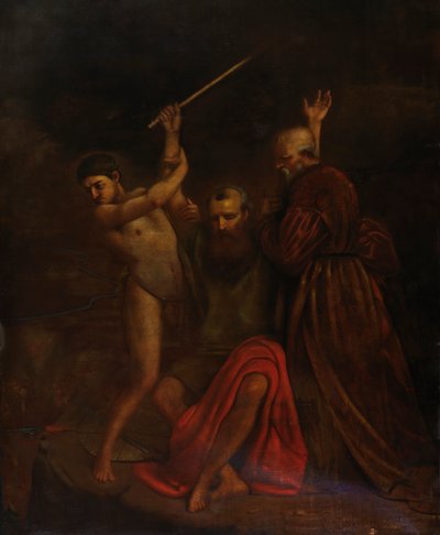 Mozes, Aaron en Hur op de berg Horeb door William Page