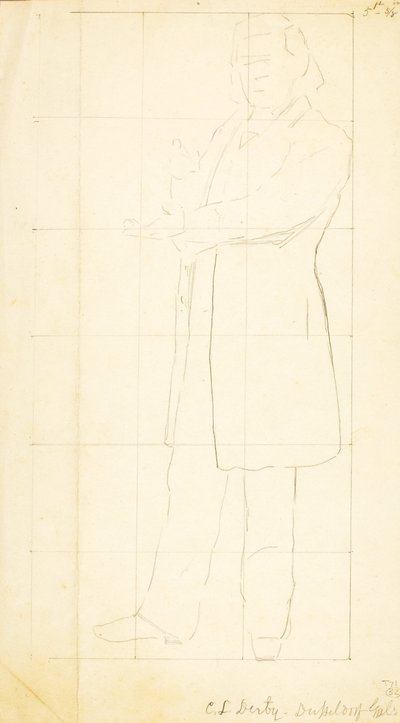 Staande man, gebaren door William Page
