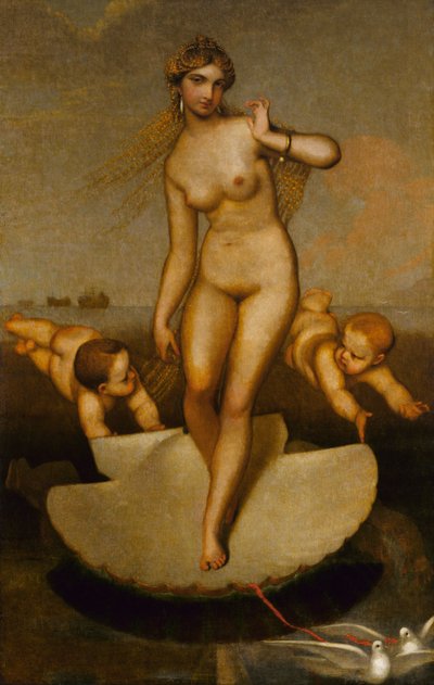 Venus leidt Eneas en de Trojanen naar de Latijnse kust, 1862 door William Page