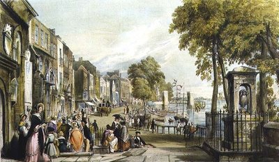 Chelsea Old Church en het Graf van Sir Hans Sloane door William Parrott