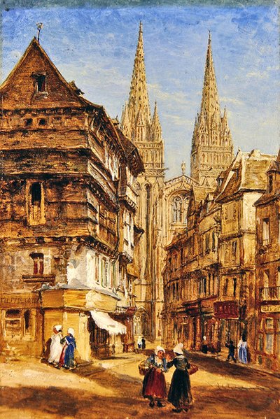 St Corentin van de Kathedraal van Quimper door William Parrott