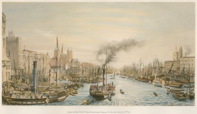 Het Bekken, vanaf London Bridge, ochtend door William Parrott